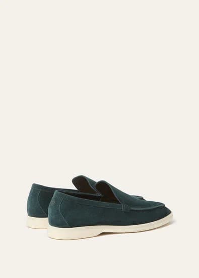 Loro Piana Mocassin Couleur Vert Foncé — vue 3