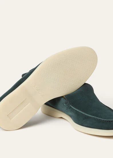 Loro Piana Mocassin Couleur Vert Foncé — vue 4