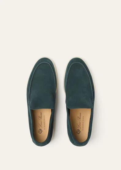 Loro Piana Mocassin Couleur Vert Foncé — vue 5