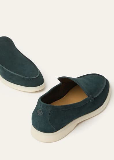 Loro Piana Mocassin Couleur Vert Foncé — vue 6