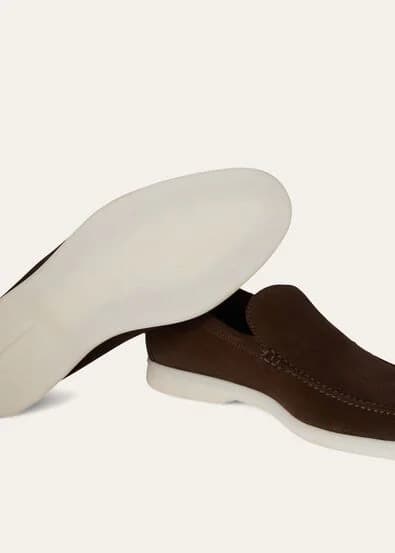 Loro Piana Mocassin Couleur Chocolat — vue 4