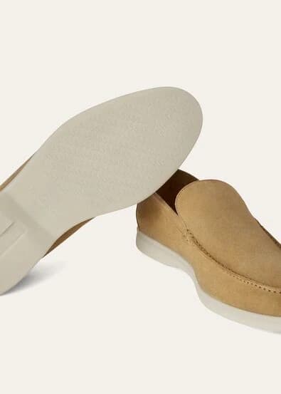 Loro Piana Mocassin Couleur Light Wood Smoke — vue 4