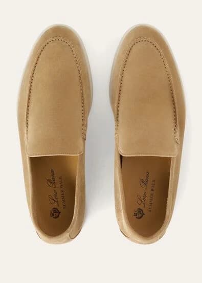 Loro Piana Mocassin Couleur Light Wood Smoke — vue 5