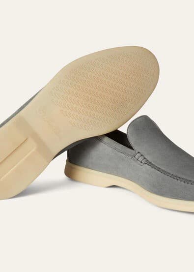Loro Piana Mocassin Couleur Gull Gray — vue 4