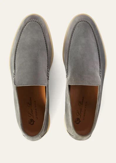 Loro Piana Mocassin Couleur Gull Gray — vue 5