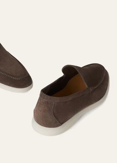 Loro Piana Mocassin Couleur Warm Gray — vue 3