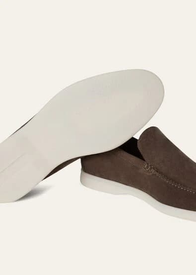 Loro Piana Mocassin Couleur Warm Gray — vue 6