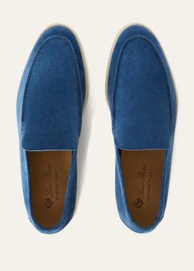Loro Piana Mocassin Couleur Cobalt Ink — vue 5