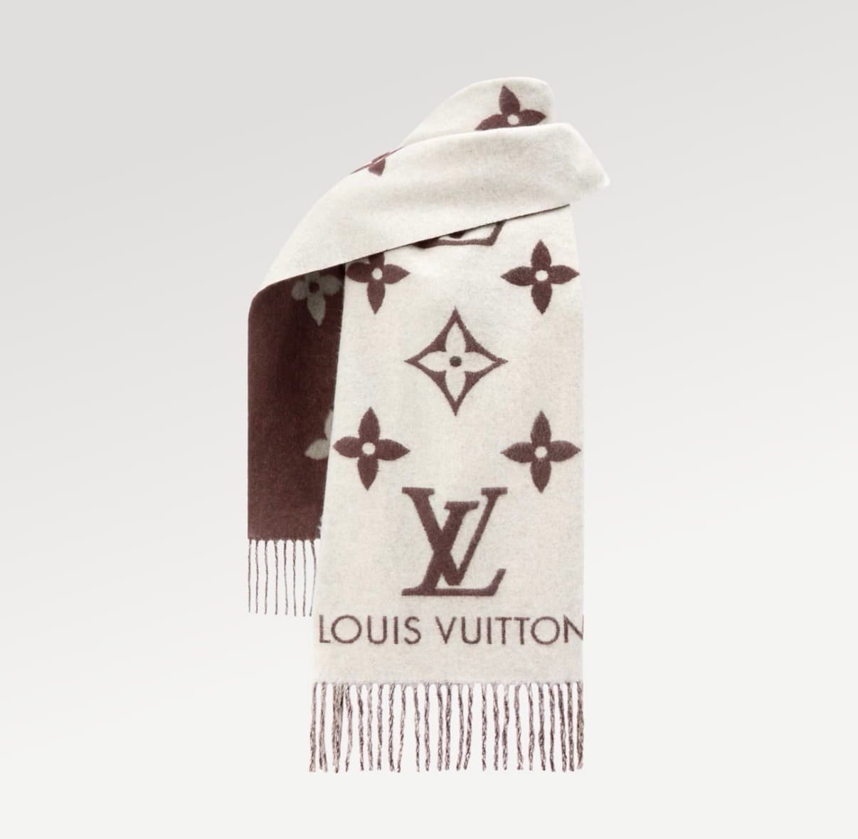 Louis Vuitton Écharpe Reykjavik Couleur Marron Beige — vue 2