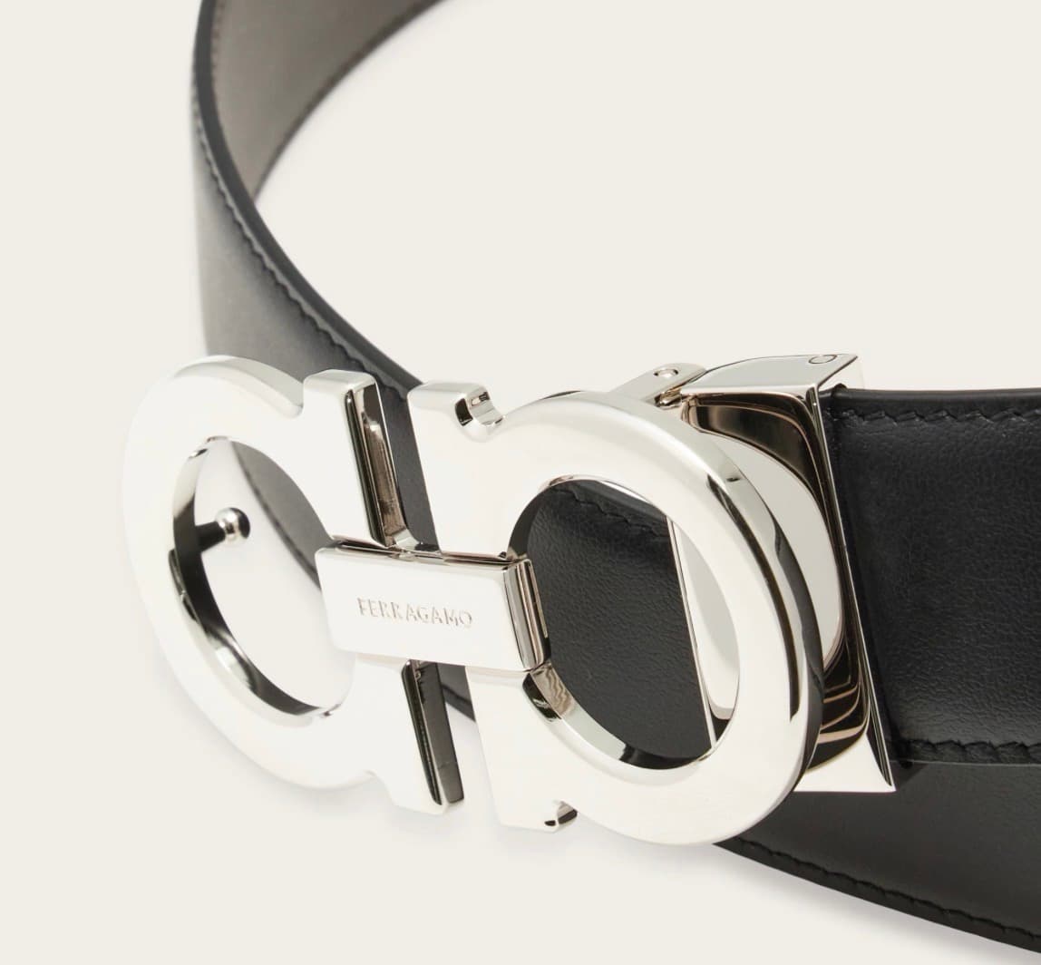 Ferragamo Ceinture Couleur Noir/ Marron — vue 3