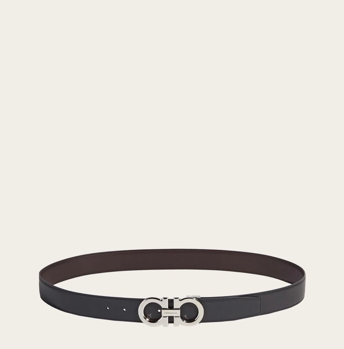 Ferragamo Ceinture Couleur Noir/ Marron — vue 4