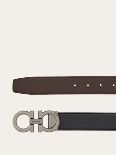 Ferragamo Ceinture Couleur Noir/ Testa di Moro — vue 2