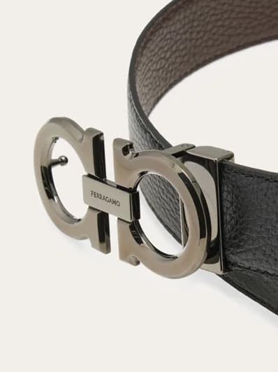 Ferragamo Ceinture Couleur Noir/ Testa di Moro — vue 4