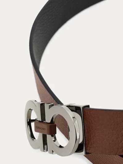 Ferragamo Ceinture Couleur Marron/Noir — vue 4