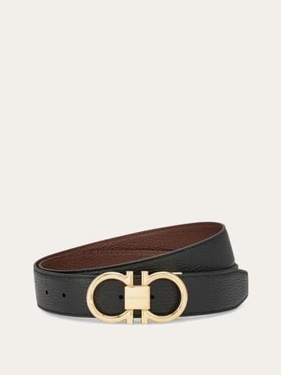 Ferragamo Ceinture Couleur Noir/Cacao