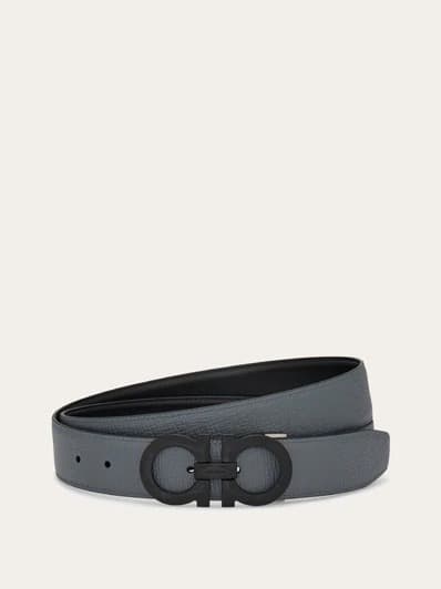 Ferragamo Ceinture Couleur Noir/Pluie sombre